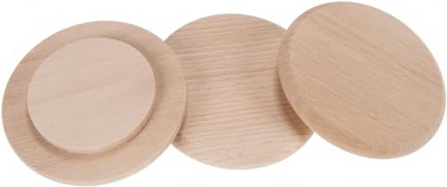 6x HOFMEISTER® Abdeckung für Trink-Gläser, Becher & Dosen bis 7 cm Ã˜, Anti-Wespen-Deckel, schützt vor Insekten & Staub im Garten, Holz-Bierglas-Deckel, 8,4 cm Ã˜ von Hofmeister Holzwaren