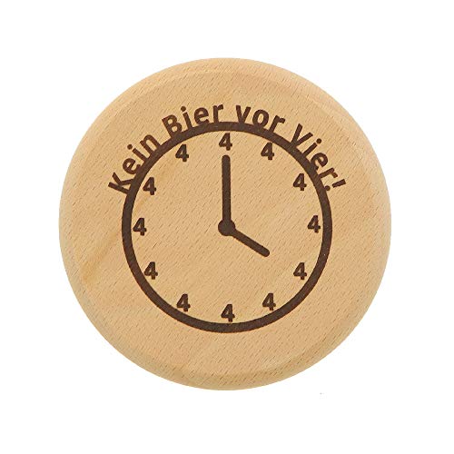 HOFMEISTER® Bierglasdeckel mit Spruch Kein Bier vor 4", Abdeckung für Weizengläser von Hofmeister Holzwaren