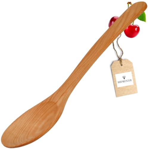 HOFMEISTER® Ess-Löffel aus Holz, 23 cm, hochwertiger Holz-Löffel, antibakteriell und hygienisch aus geöltem Kirschholz, langlebiger Holzlöffel für Desserts & Müsli von Hofmeister Holzwaren