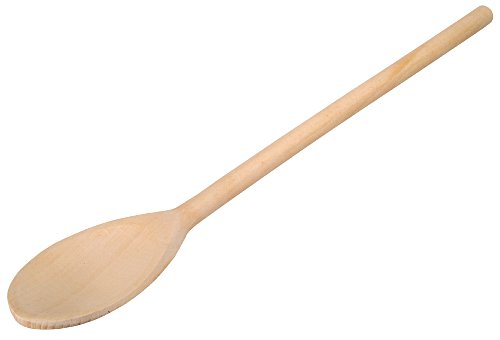 HOFMEISTER® Holz-Kochlöffel, 25 cm, Naturprodukt: handgefertigt, plastikfrei, keine Kratzer im Topf, unbehandelt, hitzebeständig, antibakterieller Rührlöffel aus Buche, oval (1 Stück) von Hofmeister Holzwaren