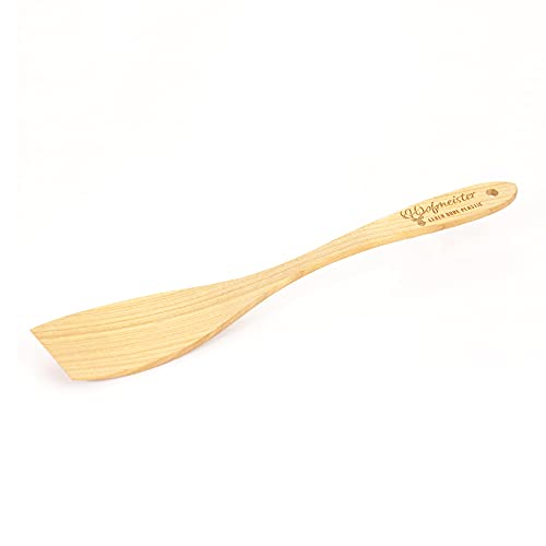 HOFMEISTER® Pfannenwender, 29,5 cm, aus heimischem Kirsch-Holz, 100% Naturprodukt aus EU-Familienbetrieb, verhindert das Zerkratzen der Pfanne, hitzebeständiger Holzwender von Hofmeister Holzwaren