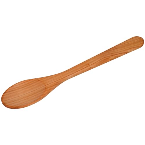 Servier-Löffel aus Kirsch-Holz, oval, 32 cm, aus Europa, hitzebeständig, Keine Kratzer im Topf, antibakterieller Rührlöffel, kein Plastik im Essen, robuster Gemüselöffel von Hofmeister Holzwaren