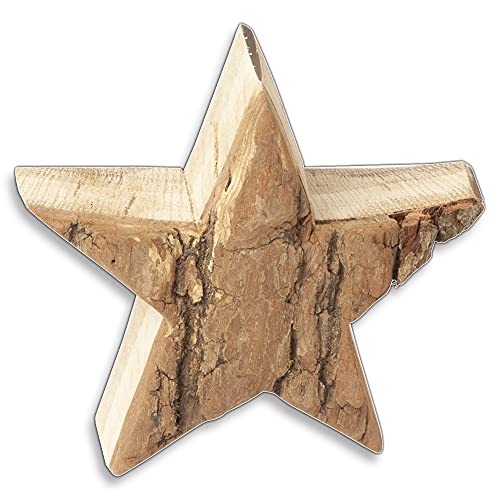 HOFMEISTER® Stern mit Rinde aus Holz 13,5 cm von Hofmeister Holzwaren