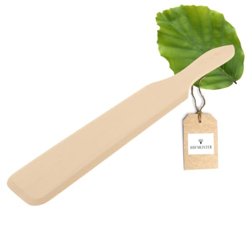 HOFMEISTER Crepes-Wender, 30 cm, zum Wenden von Crepes und schaben von Spätzle, Keine Kratzer in der Pfanne, hitzebeständiger Teigschaber, Buchen-Holz, Zubehör für Crepes Maker, 30 x 5,2 x 0,4 cm von Hofmeister Holzwaren