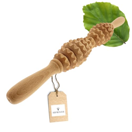 HOFMEISTER® Massage-Gerät aus Buchen-Holz, gegen Verspannungen & Schmerzen, Wellness & Entspannung für Rücken & Nacken, Naturprodukt aus Europa, Rücken-Massage-Roller, 40 cm von Hofmeister Holzwaren
