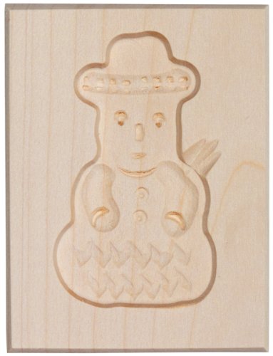 Hofmeister Holzwaren Spekulatius-Form, Holz, Schneemann, 8 x 6 x 1,7 cm von Hofmeister Holzwaren