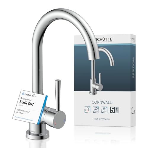 SCHÜTTE Küchenarmatur Cornwall, Wasserhahn Küche, 360 Grad schwenkbare Spültischarmatur für Doppelspülspecken, 79116 Chrom SCHÜTTE Küchenarmatur Cornwall, Wasserhahn Küche, 360 Grad schwenkbare Spültischarmatur für Doppelspülspecken, 79116 Chrom von Schütte