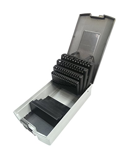 ROSE Spiralbohrerkassette Metallbohrerkassette 51 tlg. LEER 1,0-6,0 mm, Abstufung 0,1 mm, zum eigenen Bestücken von Hoga