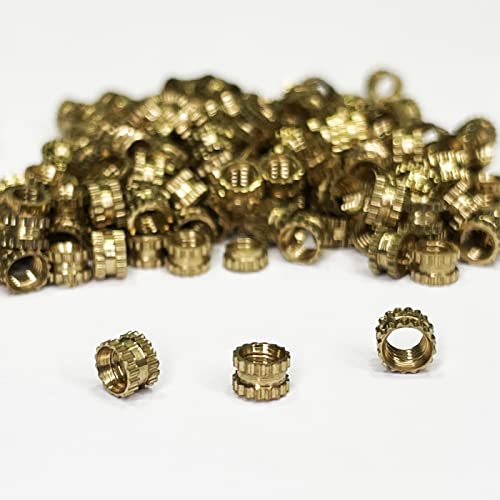 200 Stück M3 Einsätze 3 mm x 4 mm Muttern Befestigung aus Messing für metrische Schraube 3 in Kunststoff und 3D-Druck 200 NUTS von Hoggy