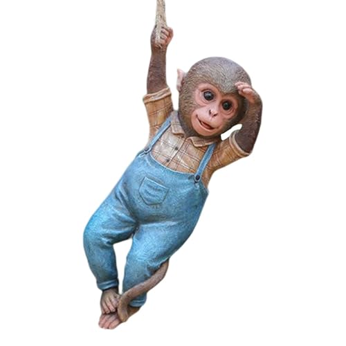 Hängende AFFE Gartenstatue Gartenfigur AFFE Am Seil Garten AFFE Statue Hängende Affenskulptur Harz Hängenden Affen Garten Ornament Für Outdoor Garten Rasen Patio Hängende AFFE Gartenstatue Gartenfigur AFFE Am Seil Garten AFFE Statue Hängende Affenskulptur Harz Hängenden Affen Garten Ornament Für Outdoor Garten Rasen Patio von Hogvinnatil
