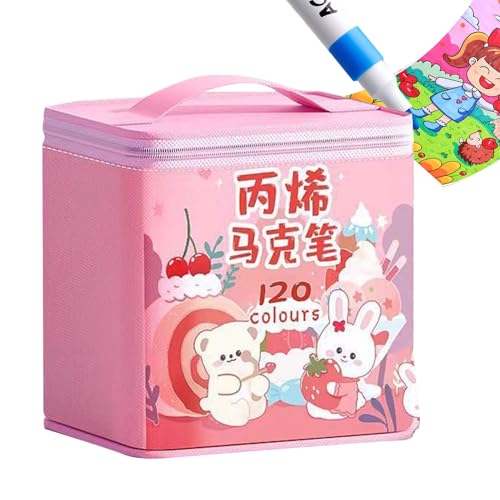 Hogvinnatil Acryl Malstifte | Feinspitze Mal- & Zeichenstifte Set - Wasserdichtes Kunstmaterial Zum Malen Auf Keramik Leinwand Glas Stein Fels von Hogvinnatil
