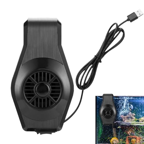 Hogvinnatil Aquarium Kühllüfter, Temperaturregelung Ventilator Für Fischbecken, Leistungsstarker Einstellbarer Kühler Für Luftstrom Wärmeableitung Überhitzungskreislauf Temperaturkontrolle Belüftung von Hogvinnatil