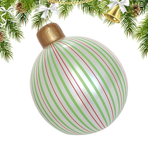 Hogvinnatil Aufblasbare Weihnachtskugel Deko,Aufblasbare Gartenball Deko - Große PVC Dekoration Für Winter Halloween Terrasse Garten Outdoor Weihnachtszeit von Hogvinnatil