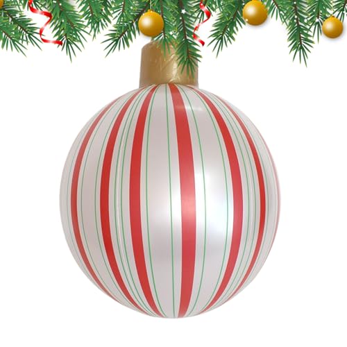 Hogvinnatil Aufblasbare Weihnachtskugel Deko,Garten Aufblasball Schmuck - Große PVC Dekoration Für Winter Halloween Terrasse Garten Outdoor Weihnachtszeit von Hogvinnatil