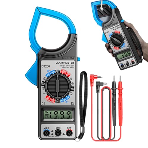 Hogvinnatil Digitales Klemmmesser | AMP -Spannungstester - LCD -Display -Detektor mit Kieferdesign -Elektriker -Werkzeugen für AC DC -Stromspannung Home Industrial von Hogvinnatil