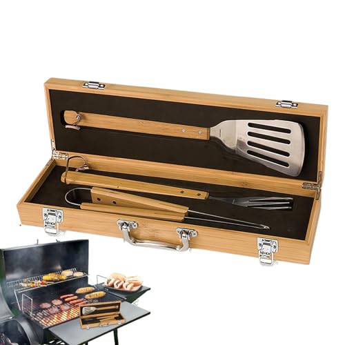 Hogvinnatil Grillzubehör - Grill Set,Grillbesteck Mit Aufbewahrungstasche Für Camping Garten Familienfeiern Geschenkidee von Hogvinnatil