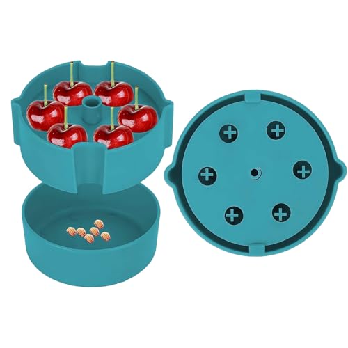 Hogvinnatil Kirschkernentferner,Mehrfach Kirschkernentferner - Küchenhelfer Entkerner Mit Handlichem Druckdesign Für Obst Weintrauben Jujubes Marmeladenherstellung Haus Camping von Hogvinnatil