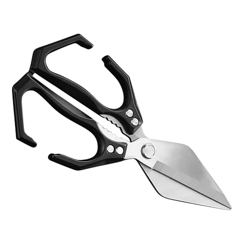Hogvinnatil Küchenschere Allzweck - Edelstahl Küchenschere Für Knochen Grill | Rutschfeste Küchenhelfer Zum Kochen Backen Camping Angeln Picknick von Hogvinnatil