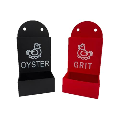 Hogvinnatil Muschelkalk Und Grit Spender Für Hühner, Geflügel Futtertrog, 2 Stück Grit Futterrinne Für Enten Hühner Und Anderes Geflügel von Hogvinnatil