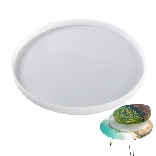 Hogvinnatil Silikonform Rund Gießform Epoxidharz Formen Tablettform Harz Tischform Charcuterie Board Harzform Large Resin Tray Molds Zur Herstellung Von Tischen Tabletts von Hogvinnatil