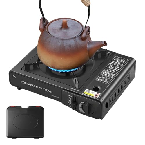 Hogvinnatil Tragbarer Campingkocher | Kompakter Campingkocher Für Outdoor-Kochen - Multifunktionales Kompaktes Windgeschütztes Leichtes Küchenzubehör für Grillen, Innenbereich & Outdoor-Aktivitäten von Hogvinnatil