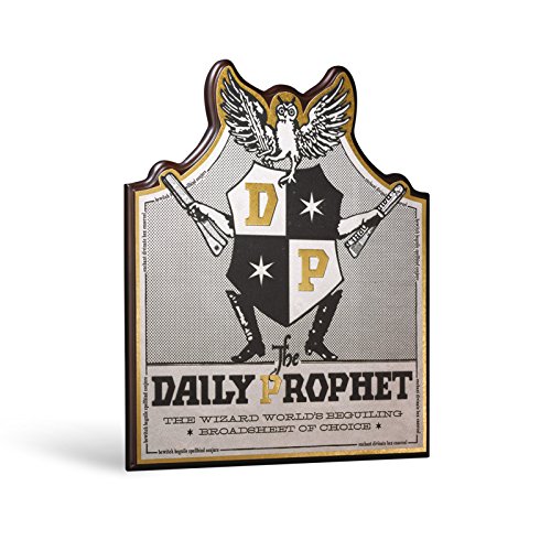Harry Potter - Wandbild Wandschmuck - Tagesprophet - Holz - 36 x 31 cm - Wandtafel - Wandschild - Daily Prophet von Hogwarts