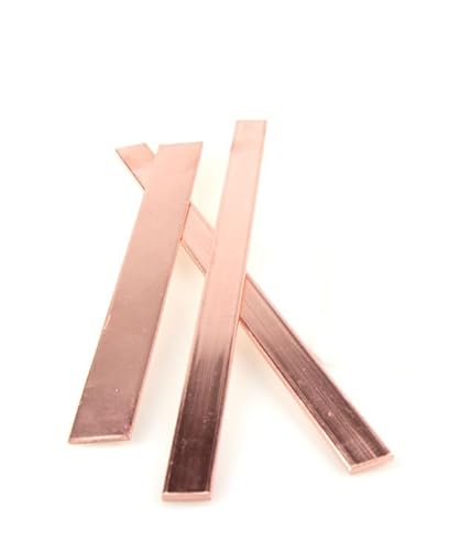 Hohitto T2 Kupfer flache Stange, 1 Stück T2 Kupfer Flachstahl Cu 99,9% Metall Kupfer flache Streifen 3 x 25 x 150mm, Dicke 3mm, Breite*Länge=25 x 150mm (mehrere Größen optional) von Hohitto