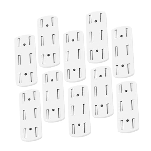 Hohopeti 10 Stück Selbstklebende Steckdosenhalterung Power Strip Fixierer ohne Bohren für Wand Tisch Spiegel Vielseitig Nutzbar Platzsparend Einfache Montage für Zuhause Büro Küche von Hohopeti