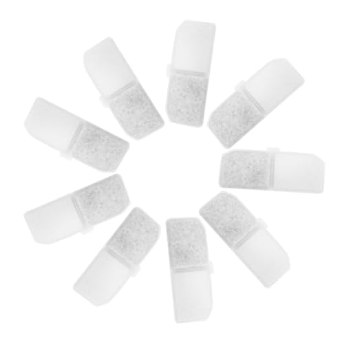 Hohopeti 10 Stück Teiliges Filterset für Haustier Trinkbrunnen Aktivkohle Wasserfilter Ersatz für Katzen und Hunde Wasserspender Langlebig Geruchsneutralisierend Verbessert Wasserqualität von Hohopeti