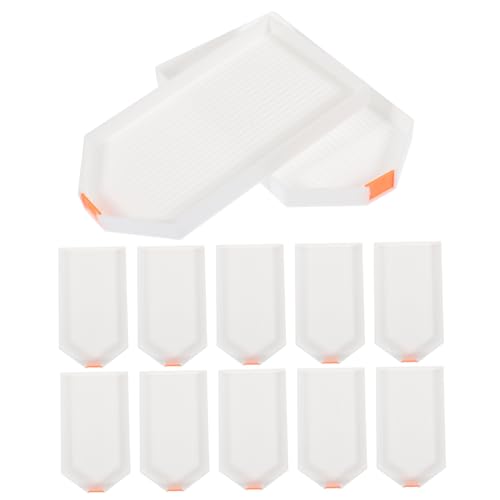 Hohopeti 10 Stück Teiliges Großes Kunststoff Tablett für Diamant Stickerei und Perlen Sortierung Robustes DIY Cross Stitch Tray mit Vielseitiger Farbkodierung für Präzises Basteln und Hohopeti 10 Stück Teiliges Großes Kunststoff Tablett für Diamant Stickerei und Perlen Sortierung Robustes DIY Cross Stitch Tray mit Vielseitiger Farbkodierung für Präzises Basteln und von Hohopeti