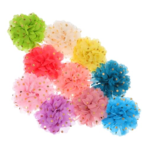 Hohopeti 10 Stück Teiliges Hundehalsband Blumen mit Punkten Leichtes Komfortables Haustier-zubehör für Kleine Hunde Stilvolle Vielseitige Dekoration für Alltag Spaziergänge und Feiern von Hohopeti