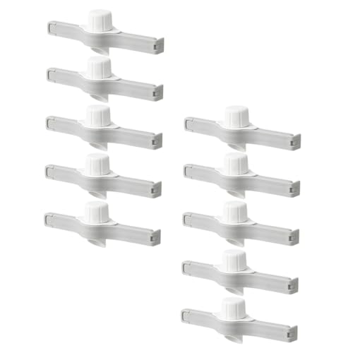 Hohopeti 10 Stück Teiliges Lebensmittel verschlussclips aus Langlebigem PP Luftdicht und Feuchtigkeitsbeständig Praktische Beutelclips für Snacks und Vorratsbeutel Leicht und Einfach zu von Hohopeti