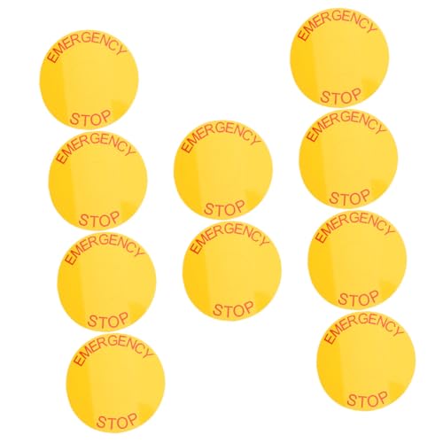 Hohopeti 10 Stück Teiliges Not-aus Aufkleber Langlebige Notfall-stopp Hinweisetiketten Wetterfeste Maschinenwarnaufkleber Sichtbar mit Signalrotem Warntext Geeignet für Werkstatt Büro und Hohopeti 10 Stück Teiliges Not-aus Aufkleber Langlebige Notfall-stopp Hinweisetiketten Wetterfeste Maschinenwarnaufkleber Sichtbar mit Signalrotem Warntext Geeignet für Werkstatt Büro und von Hohopeti