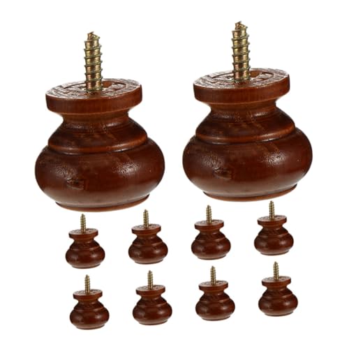 Hohopeti 10 Stück Teiliges Runde Massivholz Türgriffe mit Ergonomische Einloch-möbelgriffe aus Stabilem Holz Feuchtigkeitsbeständige Schrankgriffe für Kommoden und Kleiderschränke von Hohopeti
