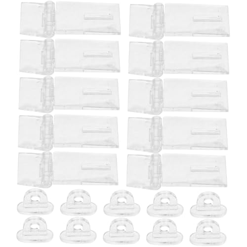 Hohopeti 10 Stück Teiliges Transparente Acryl Haspverschluss Schnalle Verstärktes Design Selbstklebend Klarer Verschluss für Schmuckkästen Holztruhen und Vintage Boxen Einfache Montage von Hohopeti