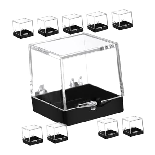 Hohopeti 10 Stück Teiliges Transparente Aufbewahrungsboxen Stabiles Display mit Schwarzem Boden für Probenhalter und Sammlungsschmuck Hohopeti 10 Stück Teiliges Transparente Aufbewahrungsboxen Stabiles Display mit Schwarzem Boden für Probenhalter und Sammlungsschmuck von Hohopeti