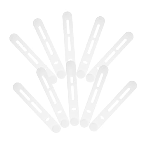 Hohopeti 10 Stück Weiße flexible Kabel Organizer Verstellbare Kabelbinder mit Fester Endbefestigung Strapazierfähige Kabelhalter für Büro Zuhause und Reise Schützt vor Kabelgewirr und von Hohopeti