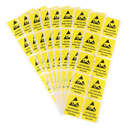 Hohopeti 100 Stück Anti static Warnaufkleber Selbstklebend Elektrostatik Sicherheitsetiketten Do Not Touch Warnschild Für Zuhause Büro Werkstatt Schutz von Hohopeti