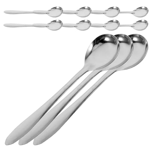 Hohopeti 100 Stück Teiliges Mini Kaffeelöffel aus hochwertigem Metall Ergonomisch Vielseitig Einsetzbar für Restaurant Dessert und Tee Spülmaschinengeeignet Silberfarben von Hohopeti