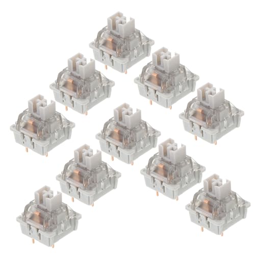 Hohopeti 10stücke Grauholz Linear Tastenschalter Für Mechanische Tastaturen Stabile Und Langlebige Bauweise Für Tippgefühl Installieren Und Geeignet Für Gaming-setups von Hohopeti
