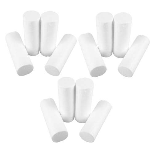 Hohopeti 12stücke Weisse Polystyrol-stäbe Lang Für Blumenarrangements Und Bastelprojekte Zylindrische Schaumstoffrohre Für Kranzbasen DIY-Modelle Und Dekorationen von Hohopeti