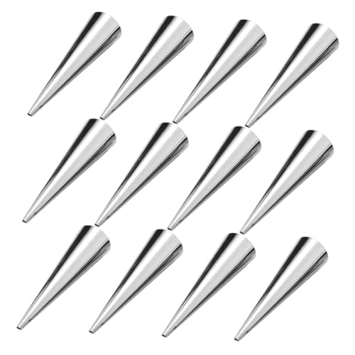 Hohopeti 12 Stück Teiliges Edelstahl Cannoli Backform Antihaft für Croissants und Sahnerollen Robuste Backform mit Ergonomischem Design Vielseitig für Gebäck Sichere Glatte Kanten für von Hohopeti