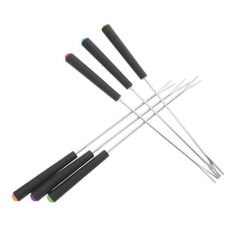 Hohopeti 18 Stück Teiliges Edelstahl Fonduegabel Ergonomischem Griff Hitzebeständig und Vielseitig für Käsefondue Obst Bbq und Hot Pot Langlebige Leicht zu Reinigende Schaschlikspieße von Hohopeti