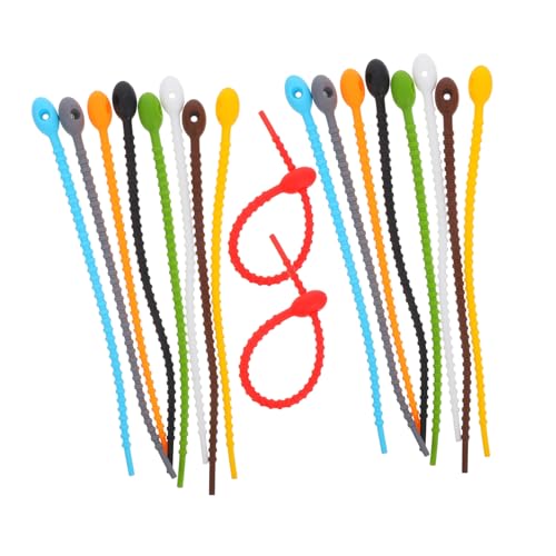 Hohopeti 18 Stück Teiliges Elastisches Kabelbinder Hohe Elastizität Wiederverwendbar Selbstsichernd Schadstofffrei Robust Vielseitig Einsetzbar für Kabel Gemüse Bbq und Desktop Hohopeti 18 Stück Teiliges Elastisches Kabelbinder Hohe Elastizität Wiederverwendbar Selbstsichernd Schadstofffrei Robust Vielseitig Einsetzbar für Kabel Gemüse Bbq und Desktop von Hohopeti