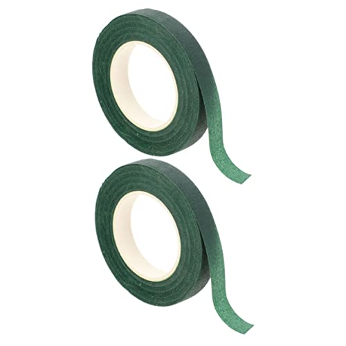 Hohopeti 2 Rollen Grünes Blumenbindeband Dehnbares Floristisches Klebeband Für DIY Blumensträuße Stängelumwicklung Hochzeit Dekoration Scrapbooking von Hohopeti