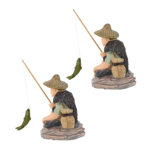 Hohopeti 2 Stück Alte Angler Statue für Aquarium Dekoration Detailreiche Fischermann Skulptur Langlebige Wasserlandschaft Verzierung für Fischbecken und Schreibtisch Hohopeti 2 Stück Alte Angler Statue für Aquarium Dekoration Detailreiche Fischermann Skulptur Langlebige Wasserlandschaft Verzierung für Fischbecken und Schreibtisch von Hohopeti
