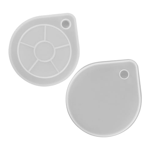 Hohopeti 2 Stück DIY Silikonform für Epoxidharz Untersetzer Flexible Transparente Gießform für Runde Tabletts Einfache Entformung für Handgemachte Dekorationen und Bastelprojekte von Hohopeti