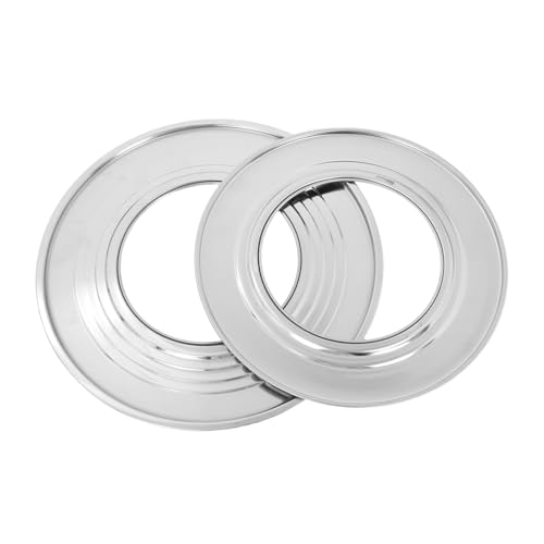 Hohopeti 2 Stück Edelstahl Steamer Ringe Rundes Dampfgarer Gestell mit Effizienter Wärmeverteilung Stapelbares Küchenwerkzeug für Gemüse Meeresfrüchte und Gedämpfte Speisen Kompatibel mit von Hohopeti