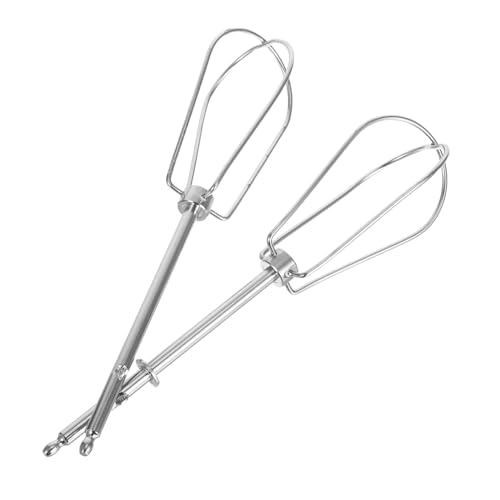 Hohopeti 2 Stück Ersatz Rührbesen für Handmixer Edelstahl Schneebesen Zubehör Robust Vielseitig für Schlagen Rühren Backen und Kochen von Hohopeti