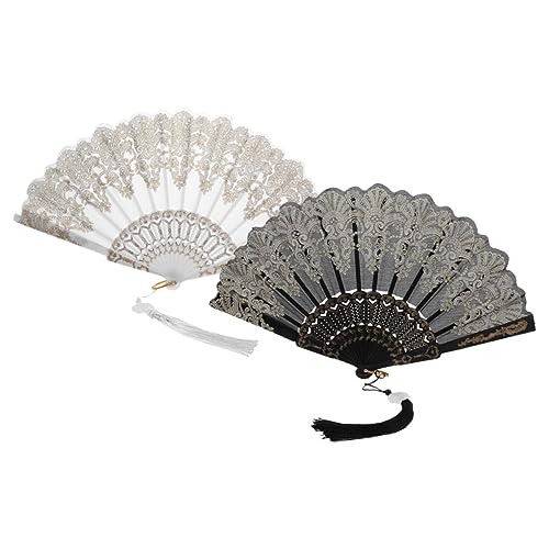 Hohopeti 2 Stück Faltbare Handfächer mit Traditioneller Chinesischer Stickerei Langlebig aus PP und Metall Vielseitig für Tanz Party Hochzeit und Sommerreisen Geeignet Hohopeti 2 Stück Faltbare Handfächer mit Traditioneller Chinesischer Stickerei Langlebig aus PP und Metall Vielseitig für Tanz Party Hochzeit und Sommerreisen Geeignet von Hohopeti